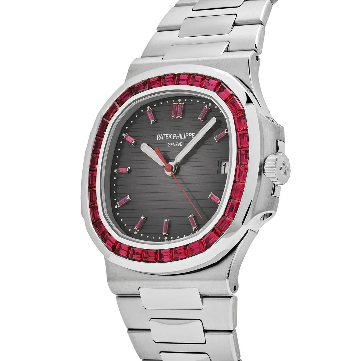 Nautilus 5711/112P-001 Platinum Grey Dial Ruby Bezel