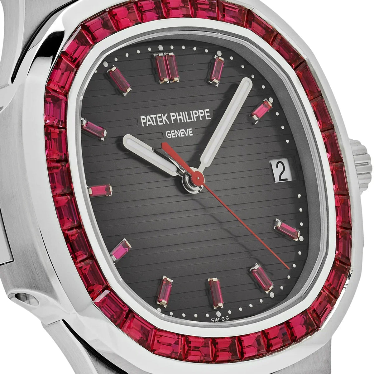 Nautilus 5711/112P-001 Platinum Grey Dial Ruby Bezel