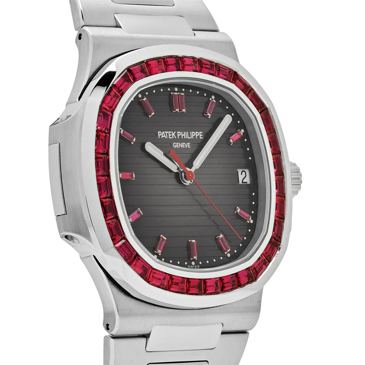 Nautilus 5711/112P-001 Platinum Grey Dial Ruby Bezel