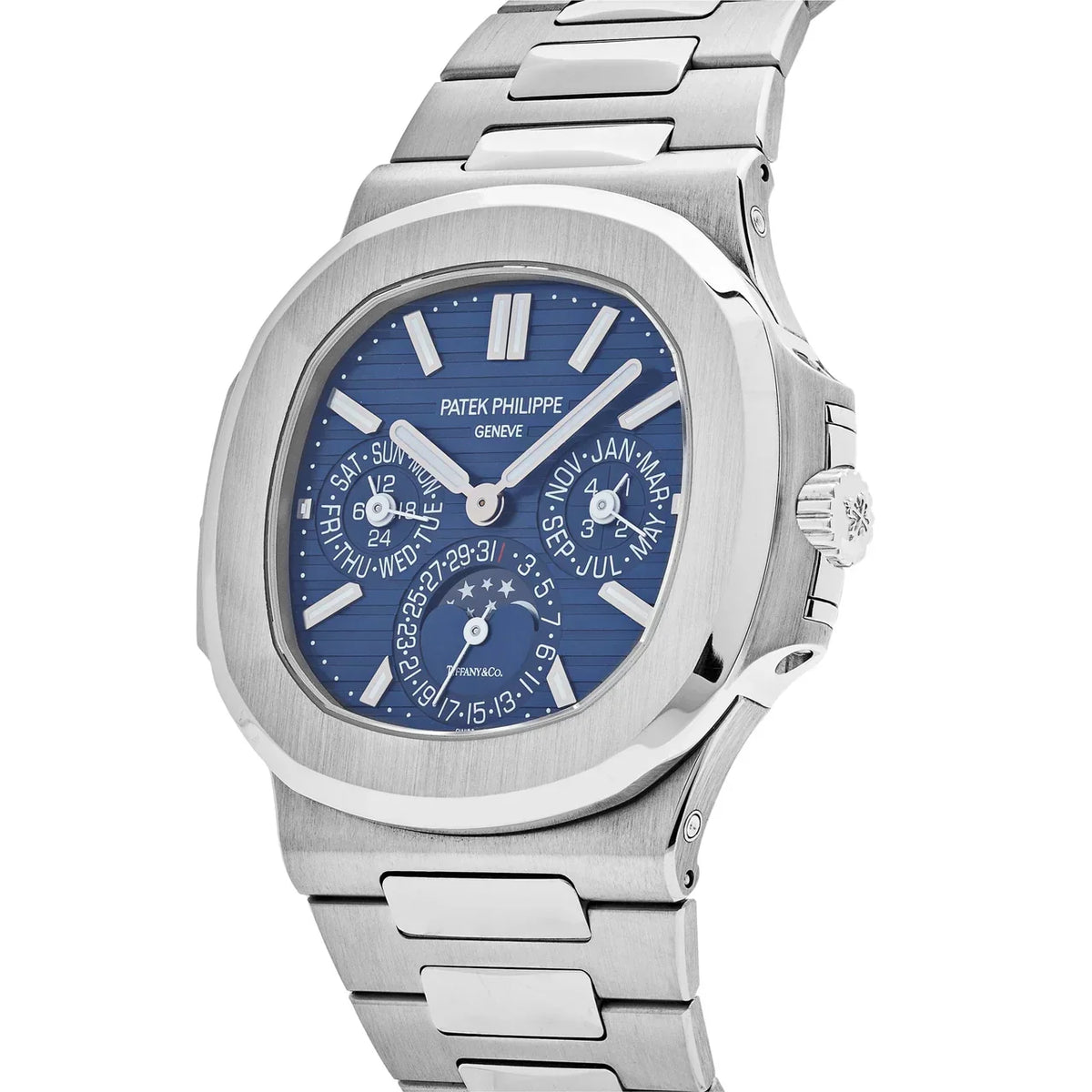 Nautilus 5740/1G-001 'Tiffany & Co.' Perpetual Calendar Moon Phase White Gold Blue Dial (2019)