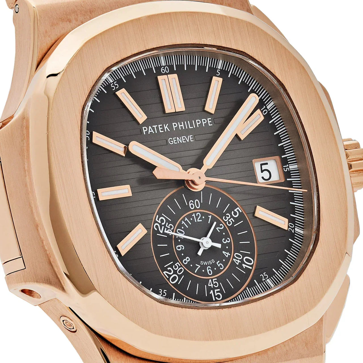 Nautilus 5980/1R-001 Flyback Chronograph Date Rose Gold Black Dial