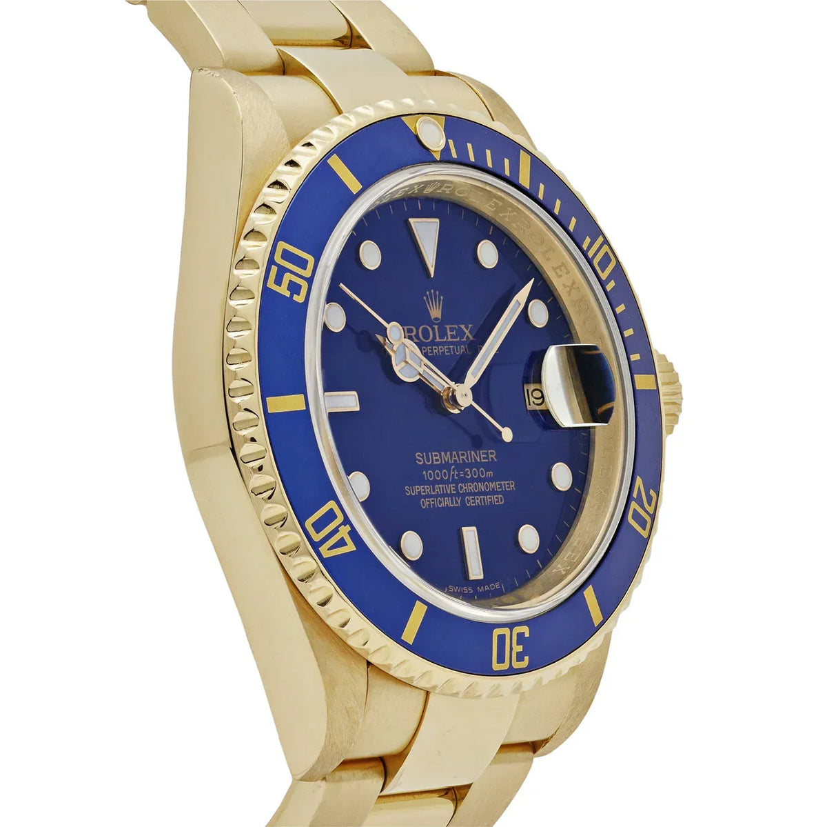 Submariner Date 16618LB Yellow Gold Blue Dial