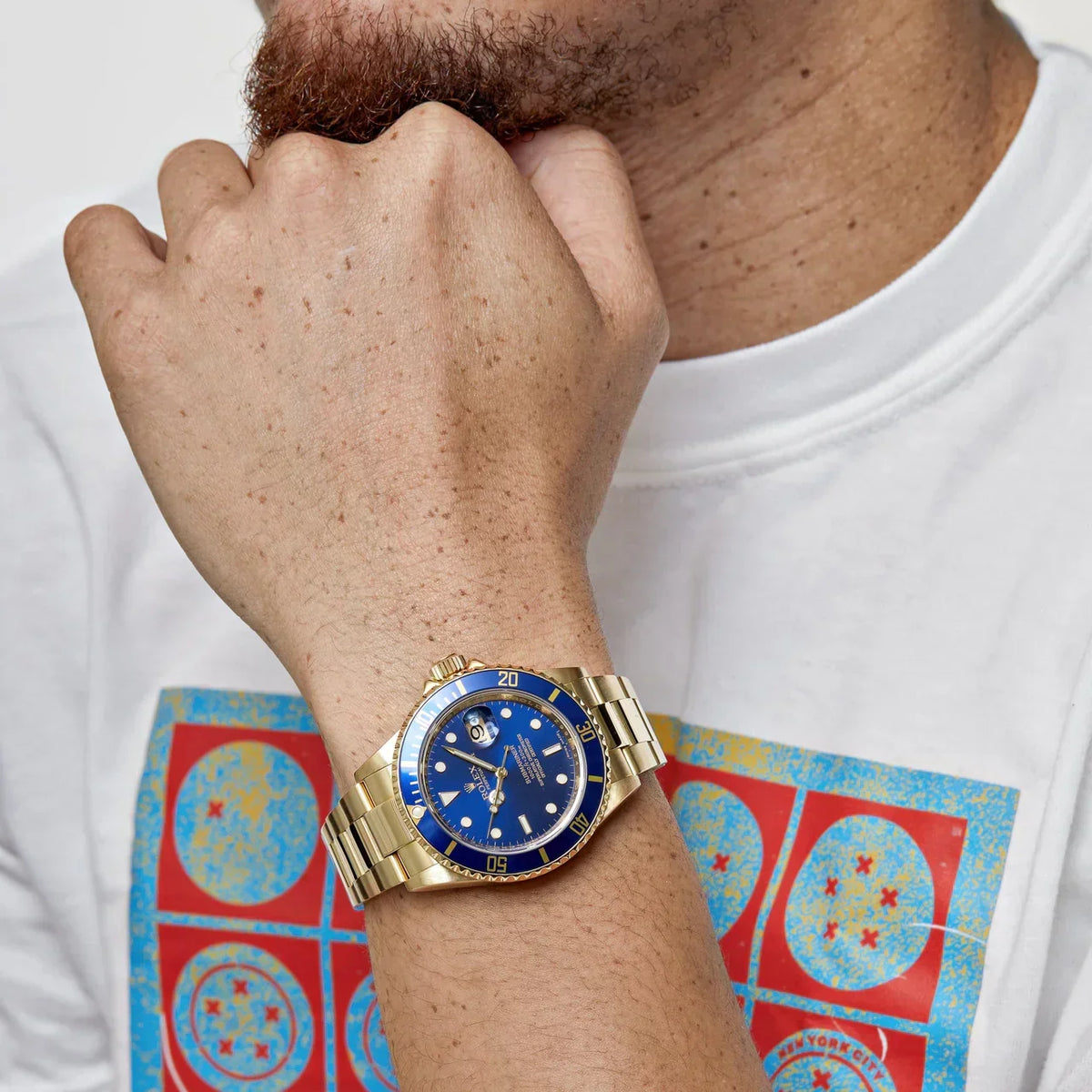 Submariner Date 16618LB Yellow Gold Blue Dial