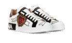 Calfskin Portofino sneakers with embroidery White - Image 2