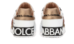 Calfskin Portofino sneakers with embroidery White - Image 3