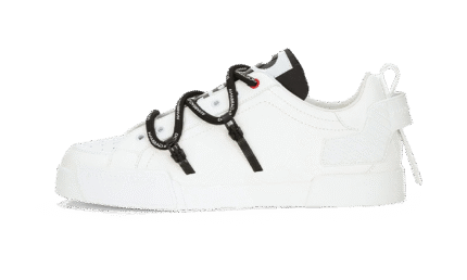 Portofino sneakers in calfskin and patent leather White