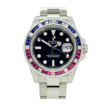 Gmt-master ii custom black diamond set dial 40mm