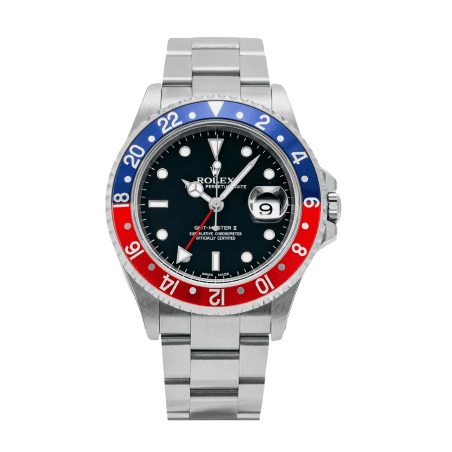 11-Rolexgmt-masteriipepsistainlesssteelblackdial40mm.png Gmt-master ii pepsi stainless steel black dial 40mm - Image 1