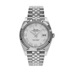 Date juststeel white dial 41mm