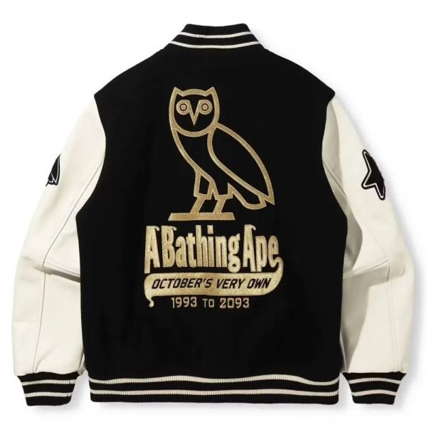 146-BAPE-x-OVO-Varsity-Jacket-_-Blac-600x600-1_da396151-5674-4588-9e57-1ae7f1849dbe.jpg Jacket - Image 1