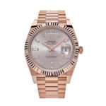 Day-date rose gold sundust diamond dial 40mm