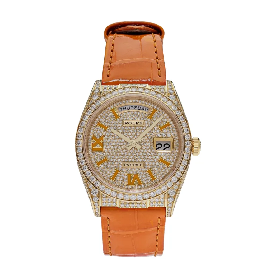 Oyster perpetual yellow diamond gold set 36mm - Image 1