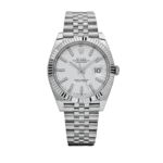 Date just steel white dial 41mm