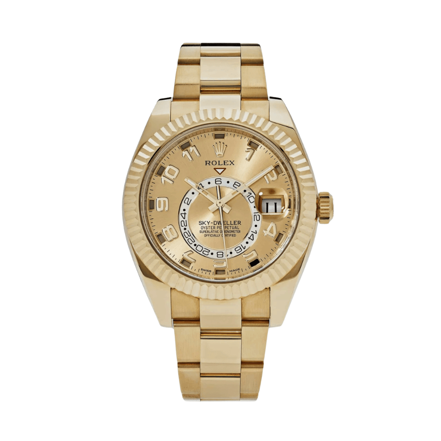2-Rolexsky-dwellergoldchampagnedialarabicnumerals42mm.png Sky-dweller gold champagne dial arabic numerals 42mm - Image 1
