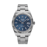 Date just fluted motif blue dial oyster 41mm