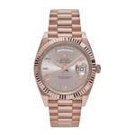 Day-date rose gold sundust roman dial 40mm