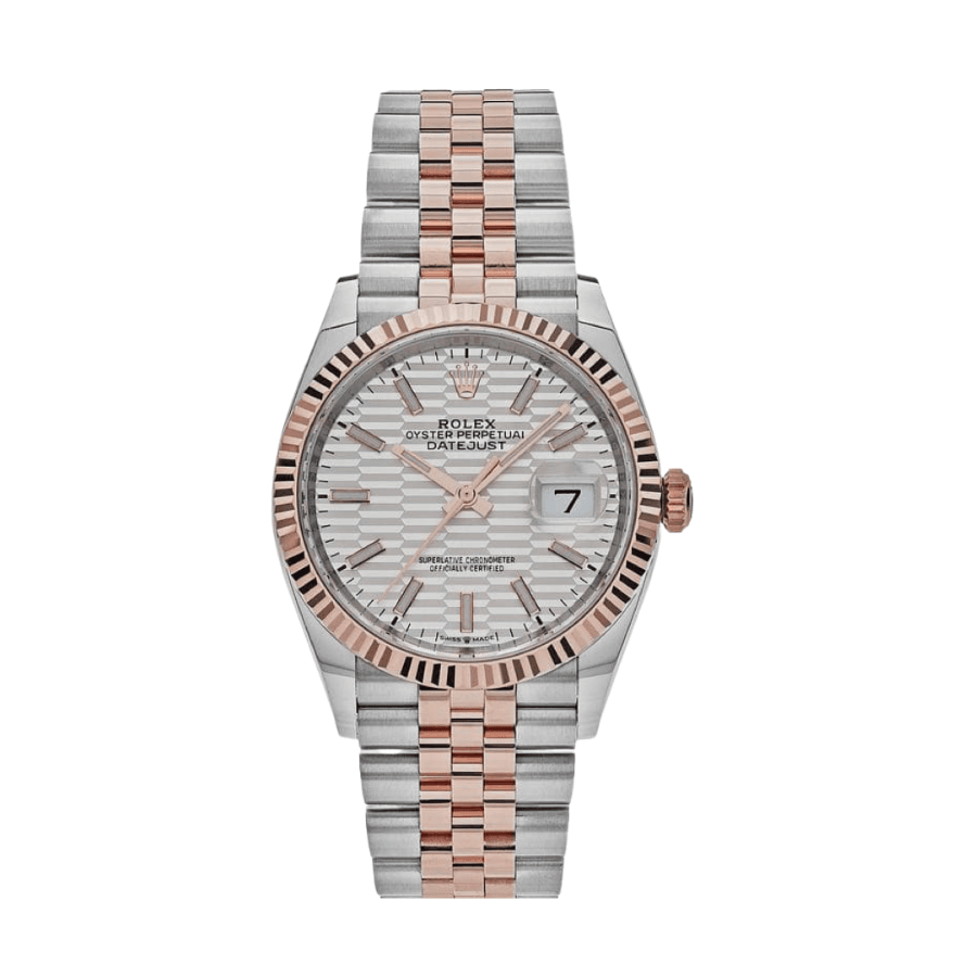 37-Rolexdatejustrosegoldsilverflutedmotifdial36mm_1ef78100-00a1-4ae6-aaad-3acf7727744d.png Date just rose gold silver fluted motif dial 36mm - Image 1