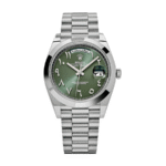Day-date olive green arabic dial 40mm
