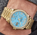 Day-date yellow gold turquoise diamond dial 36mm - Image 3