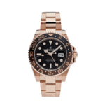 Gmt-master ii rose gold black dial 40mm