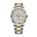 Date just yellow gold mother of pearl diamond dial 36mm