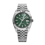 Date just steel green dial 41mm