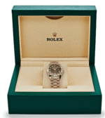 Date just ladies rose gold diamond chocolate dial 31mm - Image 4