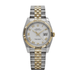 Date just yellow gold white roman dial 41mm