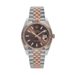 Date just two toned rose gold brown dial 41mm