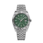 Date just fluted motif green dial 41mm