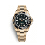 Gmt-master ii yellow gold black dial 40mm