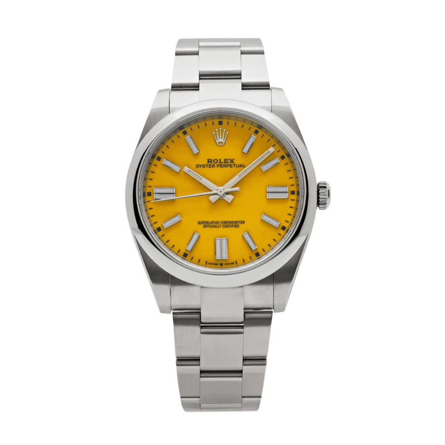 8-Rolexoysterperpetualyellow41mm.png Oyster perpetual yellow 41mm - Image 1