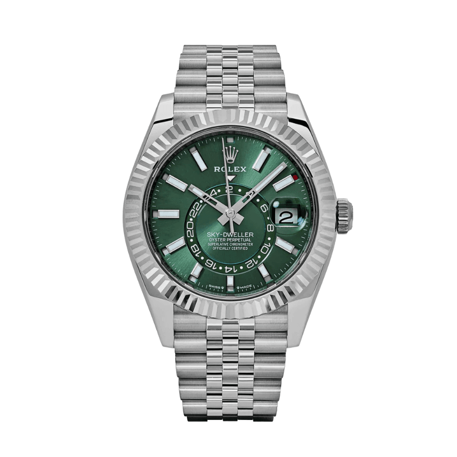 8-Rolexsky-dwellergreendialjubilee42mm.png Sky-dweller green dial jubilee 42mm - Image 1