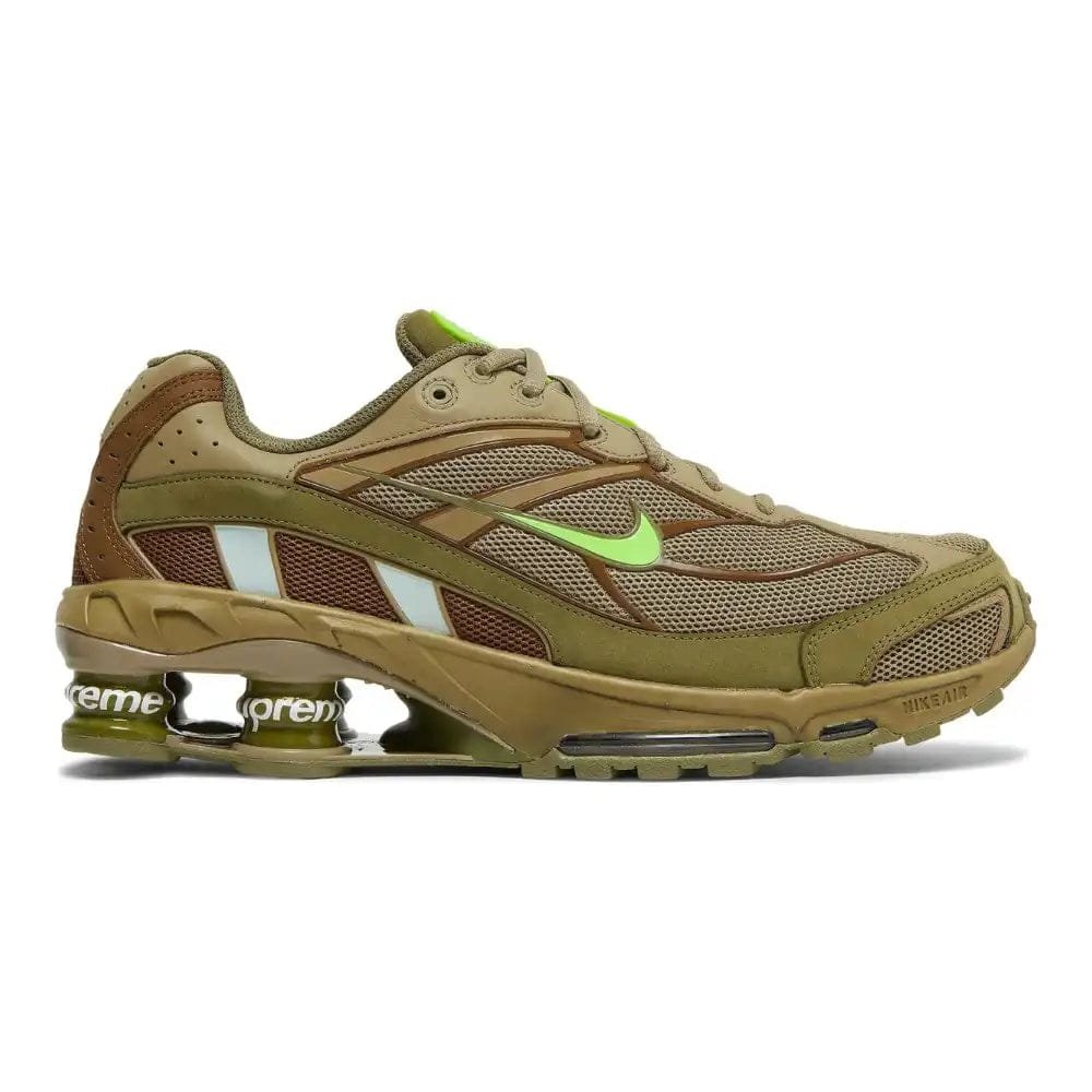 SupremexNikeShoxRide2NeutralOlive_bc9c9100-f66d-4497-839a-10b5677a33ff.jpg Green Brown - Image 1