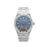 Royal Oak 26535PT.ZZ.1220PT.01 Selfwinding Flying Tourbillon Platinum Light Blue Dial