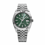 Date just steel green dial 41mm