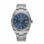 Date just fluted motif blue dial oyster 41mm
