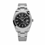 Date just steel black oyster dial 41mm