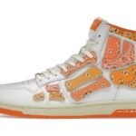 Bandana bianca e arancione