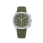 Aquanaut 5968G-010 Chronograph White Gold Khaki Green Dial