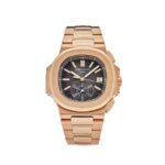 Nautilus 5980/1R-001 Flyback Chronograph Date Rose Gold Black Dial